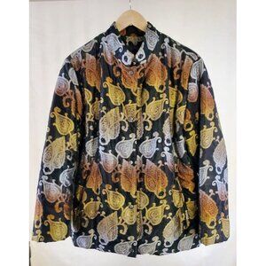 Dismero Vtg Multicolor Paisley Women's Blazer Style Jacket Luxury Outerwear XL